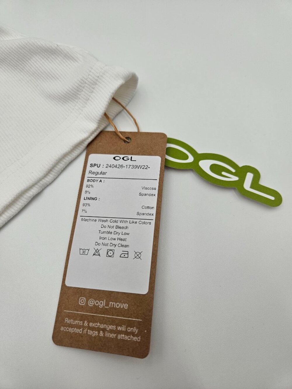 NWT OGL Square Open-Back Brami Tank Top | White | Size Small - Picture 5 of 7